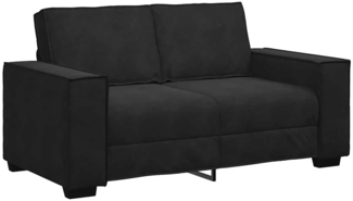 vidaXL 2-Sitzer-Sofa Schwarz 120 cm Samt 4105015