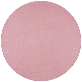 HANSE Home Teppich Kurzflor Teppich Nasty rund hell rosa, rund, Höhe: 8.5 mm