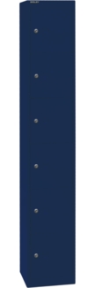 Bisley Garderobenschrank Office mit Schloss aus Stahlblech, 6 Fächer - Schließfächer einzeln abschließbar, Schließfachschrank - Tiefe: 45,7 cm - Farbe: oxfordblau, CLK186-639
