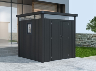 Metall Gerätehaus Modell Style 4,45 m² Anthrazit