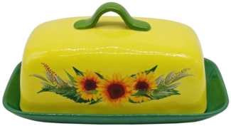 Neuetischkultur Butterdose Butterdosen Sonnenblumen, Keramik, (Stück, 1-tlg, 1 Butterdose), Butterglocke Frischhaltedose