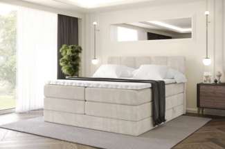 ALTDECOR Boxspringbett LIRO KING (Multipocket-Matratze H4, H3 Matratze Bonellfederung, Topper, Kopfteil)