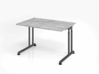 Schreibtisch C-Fuß 120x80 cm Beton/Graphit