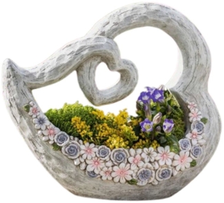 Home-trends24. de Blumentopf Herz Pflanzer Figur Garten Deko Pflanzschale Blumentopf Pflanzgefäß