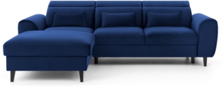 Eltap Foble Ecksofa (Velvetmat 40) Seite links, Dunkelblau, 196 x 100 x 267 cm