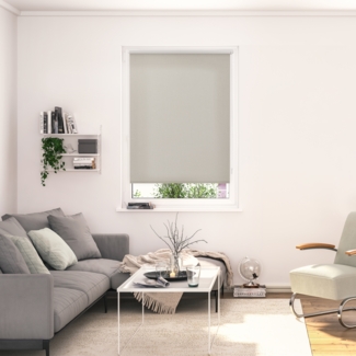 Lichtblick Sonnenschutzsysteme GmbH Thermo-Rollo lichtdurchlässig Madrid 50 cm x 190 cm (BxL) Hellgrau Lichtdurchlässig & Thermofunktion ; ohne Bohren zu Montieren ; OEKO-TEX Standard 100
