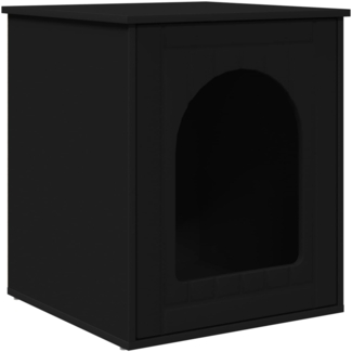 vidaXL Katzenhaus Schwarz 53 x 52 x 62 cm Holzwerkstoff 8000708