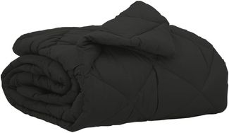 vidaXL Sommerdecke Schwarz 220 x 140 cm Mikrofaser 42025470