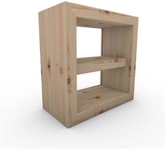 Nachttisch Nachtkommode Nachtkästchen ohne Rückwand mit Zwischenboden ohne Füße ohne Türe Zirbe