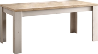 Home affaire Esstisch Country 180 x 90 cm, Küchentisch, Esszimmertisch, zweifarbig, rechteckig, Tischplattenstärke 38 mm