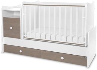 Lorelli Babybett Trend Plus 70x160 cm Schreibtisch Kinderbett Schubladen Kommode weiß beige