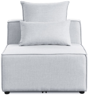 HOME DELUXE Modulares Sofa Mittelsofa VERONA - 120 x 87 cm Hellgrau
