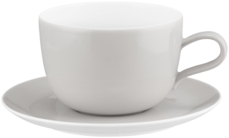 Seltmann Weiden Liberty Pure Colors Milchkaffeetasse mit Untertasse 380 ml New Grey