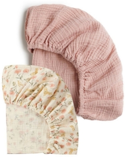 Kaket Babybettwäsche Babybett Spannbettlaken, 2er Set, geeignet für Jungen und Mädchen