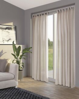 Primera Vorhang Stone-Washed (1 St), Schlaufen, blickdicht, Organza, einzigartige Waschung mit praktischen Stoffschlaufen zum Aufhängen