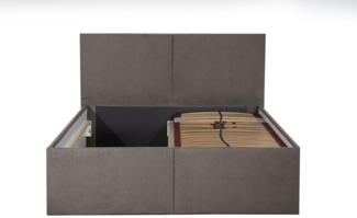 Halmon Schlafkomfort Betten Polsterbett Milano (Mit Stauraum unter der Liegefläche, erhältlich in 6 Größen, attraktiven Farben und zahlreichen Optionen), Seitenhöhe 32cm, inkl. Lattenrost bei Ausführung mit Matratze