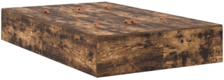 vidaXL Aufbewahrungsbettgestell Geräucherte Eiche 120 x 190 cm 3335425