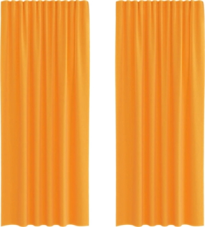 vidaXL Voile Vorhänge mit Stangentaschen 2 Stk. Orange 4102194
