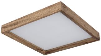 LED Deckenleuchte, Holzoptik, Landhaus, L 30cm