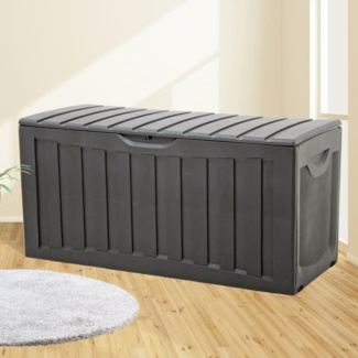 vidaXL Truhe Schwarz 118x53x57 cm Polypropylen 153887