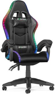 BIGZZIA Gaming-Stuhl mit LED - Gaming Chair Gamer Stühle RGB Licht, Beleuchtung Computerstuhl Höhenverstellbar Ergonomisch Bürostuhl