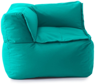 Lumaland Sitzsack-Sofa, Polyester, Eckteil, Türkis, 70 x 81 x 81 cm