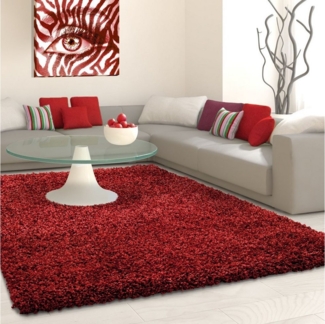 Shaggy Teppich LIFE RED 200 X 290cm Rechteck