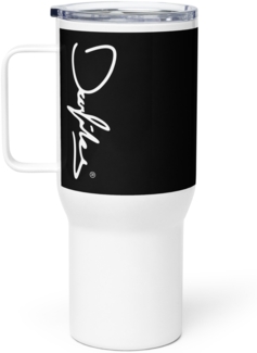 DECALVIBES Reisebecher mit Griff Classic - Schwarz , 739 ml