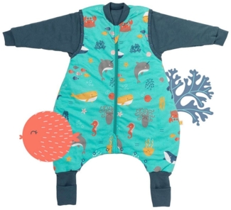 Schlummersack Kinderschlafsack Schlafsack mit Füßen und umklappbaren Bündchen, 1.0 Tog OEKO-TEX