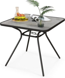 KOMFOTTEU Gartentisch Terrassentisch, mit 42 mm Schirmloch, 100 kg belastbar