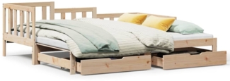 vidaXL Tagesbett Ausziehbar mit Schubladen ohne Matratze 90x190 cm 3302223