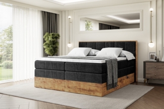 ALTDECOR Boxspringbett LOLLI7 KING (Multipocket-Matratze H4, H3 Matratze Bonellfederung, Topper, Kopfteil)