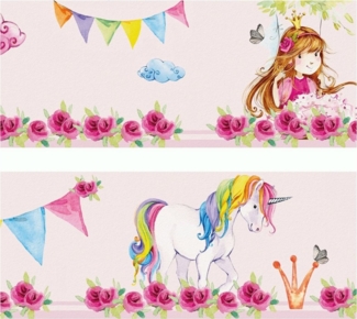 Sunnywall Bordüre Prinzessin (Bordüre - 400 cm), Prinzessin, (1 St), hochwertige 200 g/m² Vliestapete