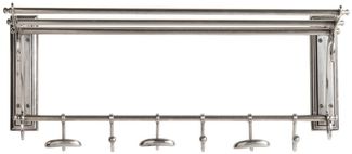 Signature Wandgarderobe mit 6 Haken und Hutständer - Silber