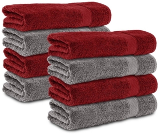 Komfortec Badetücher 100% Baumwolle, 470 g/m², Frottee (8-St), Handtücher 70x140 cm Set, Weich