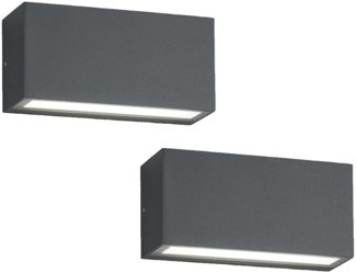 LED Außenwandleuchte 2er Set Up- & Down Light in Anthrazit