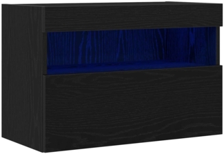 vidaXL TV-Wandschrank Schwarz Eichen-Optik 60 x 30 x 40 cm 862210