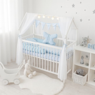 Royal Hausbett Kinderbett 60x120 Matratze Bettset Blau