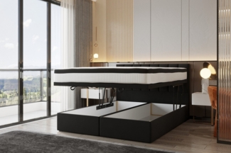 TRADA Boxspringbett BOND mit Taschenmatratze - Elegant Polsterbett mit Zwei Bettkasten (Bett + Materatze), mit zwei Bettkasten - mit Funktion, die das Bettenmachen erleichtert