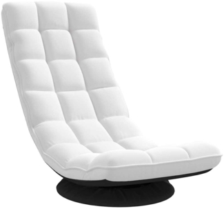 vidaXL Bodenstuhl Drehbar Weiß 70x51x79 cm Stoff 4019730