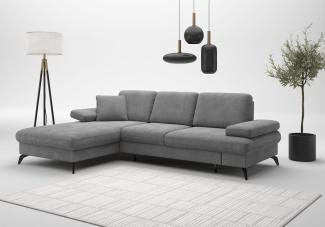 sit&more Ecksofa Morris Jubi L-Form, inklusive XXL-Liegefläche, bzw. Schlaffunktion, Bettfunktion, Armteilverstellung und 1 Zierkissen