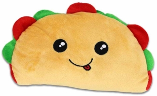 PMS Dekokissen Plüsch Taco mit niedlichem Gesicht - ca. 22 cm