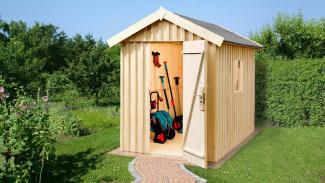 WEKA Schwedenhaus Gr. 1 162x170 Gerätehaus aus Holz Geräteschrank mit 32 mm Wandstärke Gartenhaus