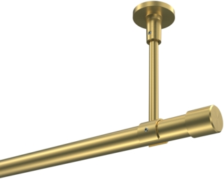 Gardinenstangen-Set Sonette Santo 540 cm (geteilt in 3 x 180 cm), 1-läufig, 20 mm Ø Messing-Optik