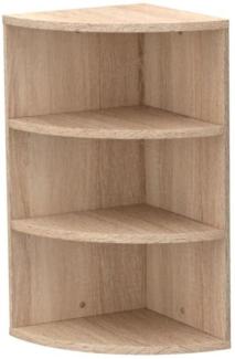 Coemo Eckregal Corner 60 aus Holz 3 Etagen Natur Sonoma