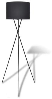 Stehleuchte mit Lampeschirm hohes Ständer Schwarz 240901