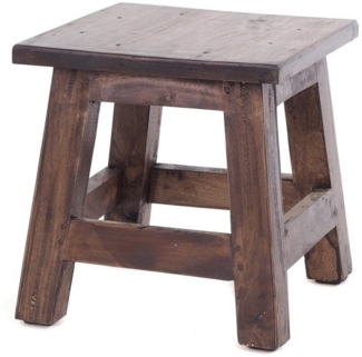 DESIGN DELIGHTS Hocker Fusshocker PALO, 27x26cm (HxB), rustikaler Holzhocker Massivhocker