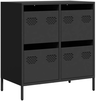 vidaXL Sideboard Schwarz 68x39x73,5 cm Kaltgewalzter Stahl 851256