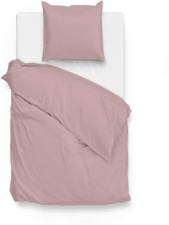 Zo! Home Mako-Satin Bettwäsche 155x220 cm Satinado uni Shady Pink rosa