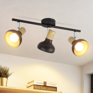 Nettlife Deckenstrahler Vintage E14 Innen Industrial Eisen Lampenschirm Schwenkbar, Schwenkbar, ohne Leuchtmittel, Spotleuchte für Schlafzimmer Flur Wohnzimmer